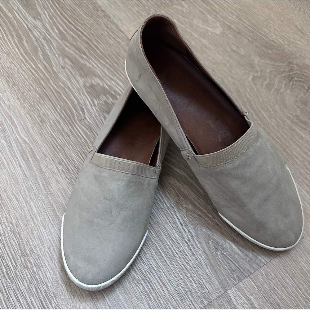 Frye Melanie Leather Slip On Loafers|Antique‎ Grey|SZ 9